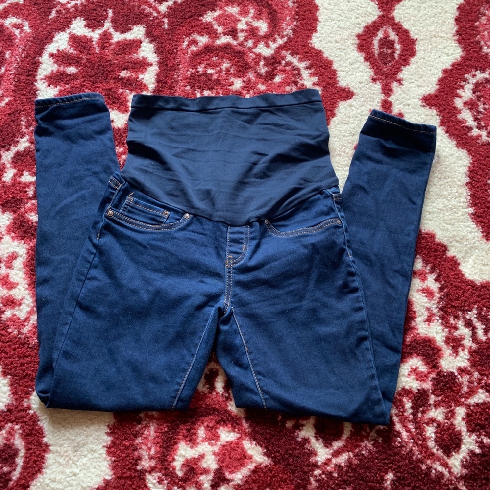 Blue jean maternity pant